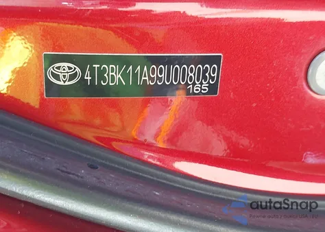 2009 Toyota Venza Base V6 z USA, uszkodzony, nr VIN 4T3BK11A99U008039